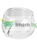 Двустенна стъклена чаша за кафе 100 мл